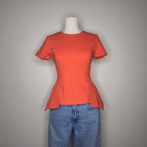 BCBGMAXAZRIA Scarlet Peplum Top